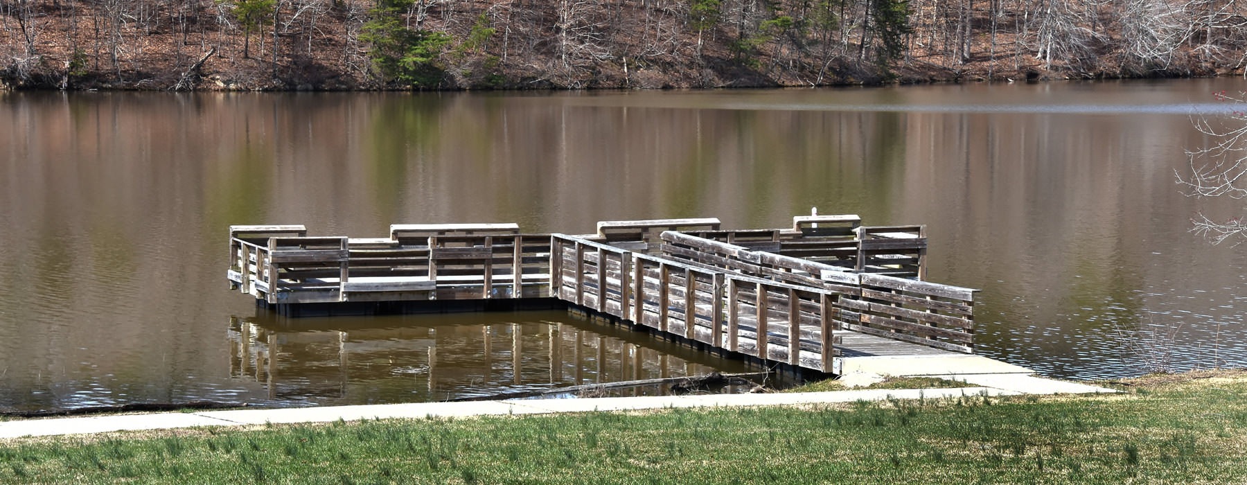 pier and lake at Lake Rogers Park